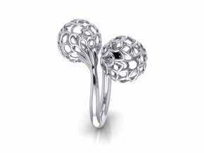 Bloom Ring (Size 6) in Polished Silver