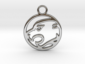 Panther Pendant in Fine Detail Polished Silver