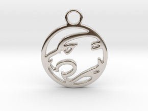 Panther Pendant in Rhodium Plated Brass