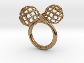 Bloom Ring (Size 6) in Polished Brass