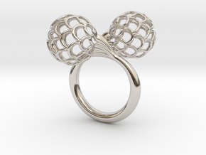 Bloom Ring (Size 6) in Rhodium Plated Brass