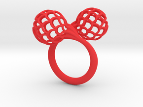 Bloom Ring (Size 5) in Red Processed Versatile Plastic