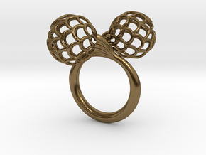 Bloom Ring (Size 8) in Polished Bronze