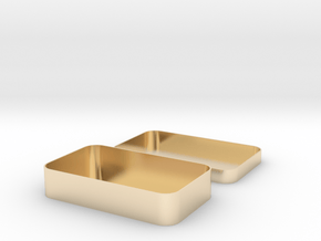 Parametric Rounded Box in 14k Gold Plated Brass