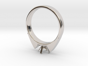 Alessa Design Ring For Diamond Ø17.83mm (Ø6mm New  in Rhodium Plated Brass