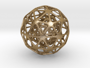 Nested Spheres  in Polished Gold Steel