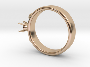 Ladybird Ring Ø16.25mm For Ø5mm Diamond in 14k Rose Gold Plated Brass