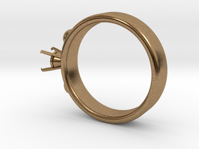 Ladybird Ring Ø16.25mm For Ø5mm Diamond in Natural Brass
