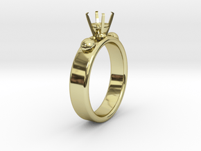 Ladybird Ring Ø14.73mm For Ø5mm Diamond size 46 in 18k Gold Plated Brass