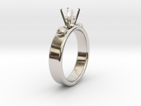 Ladybird Ring Ø14.73mm For Ø5mm Diamond size 46 in Platinum