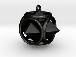 Diamond-Pendant in Matte Black Steel