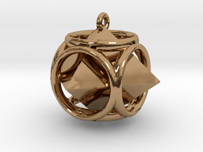 Diamond-Pendant in Polished Brass