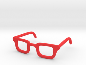 Eye Glasses Frame Rectangle: FOR MSD BJD doll size in Red Processed Versatile Plastic