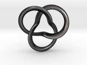 clover Knot in Polished and Bronzed Black Steel
