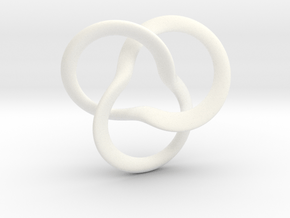 clover Knot in White Processed Versatile Plastic