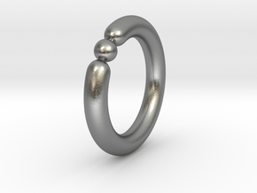 Bali Bania - Ballamond Ring in Natural Silver: 6.75 / 53.375