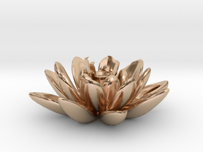 Lotus Necklace For Diamond Ø5mm Medium in 14k Rose Gold