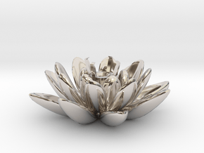 Lotus Necklace For Diamond Ø5mm Medium in Platinum