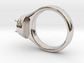 Alessa Design Ring Ø17.83mm  Ø8 Mm Diamond Fit in Platinum