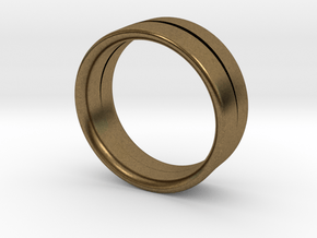 Design Ring Double Split Ø16.60 Mm Size 52 in Natural Bronze