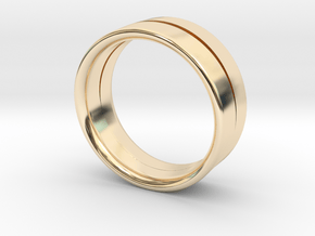 Design Ring Double Split Ø16.60 Mm Size 52 in 14K Yellow Gold