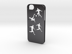 Iphone 5/5s soccer case in Polished and Bronzed Black Steel