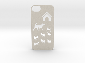 Iphone 5/5s dogs case in Natural Sandstone