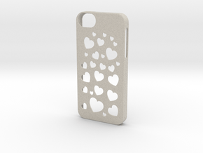 Iphone 5/5s case hearts in Natural Sandstone
