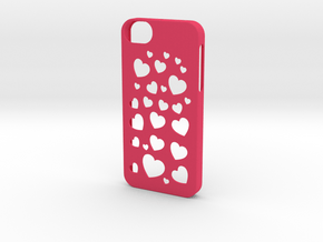 Iphone 5/5s case hearts in Pink Processed Versatile Plastic