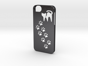 Iphone 5/5s cat paws case in Polished and Bronzed Black Steel