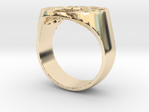 Enneagram Big Ring - Size 10.5 in 14K Yellow Gold