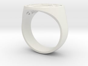 Enneagram Big Ring - Size 10.5 in White Natural Versatile Plastic