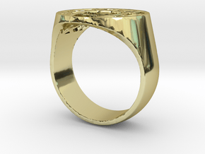 Enneagram Big Ring - Size 10.5 in 18k Gold Plated Brass