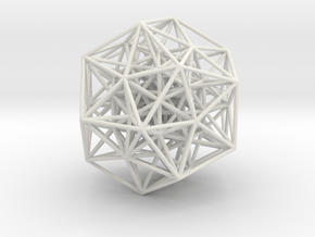 600-cell, partial, 606 edges in White Natural Versatile Plastic