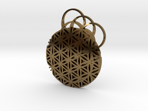 Flower Of Life Pendent in Polished Bronze