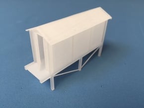 Concrete relay hut (HO) With stand in Tan Fine Detail Plastic
