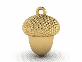 Acorn Pendant in 18k Gold