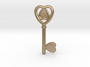 Key Of Love in Polished Gold Steel