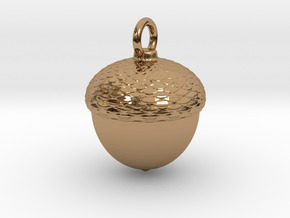 Acorn Charm in Polished Brass