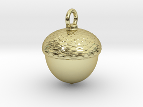 Acorn Charm in 18k Gold Plated Brass