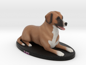 Custom Dog Figurine - Rex in Full Color Sandstone