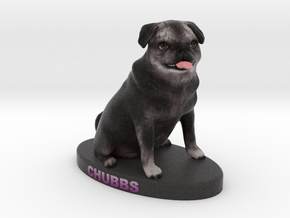 Custom Dog Figurine - Chubbs in Full Color Sandstone