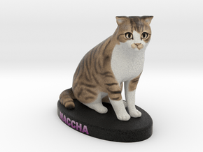 Custom Cat Figurine - Maccha in Full Color Sandstone
