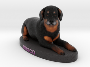 Custom Dog Figurine - Rosco in Full Color Sandstone