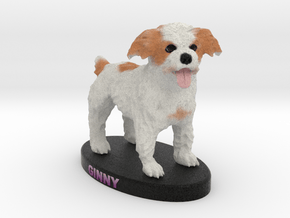 Custom Dog Figurine - Ginny in Full Color Sandstone