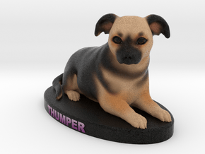Custom Dog Figurine - Thumper in Full Color Sandstone