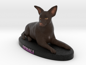 Custom Dog Figurine - Denali in Full Color Sandstone