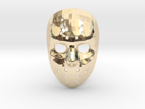 Jason Voorhees Mask (Small) in 14k Gold Plated Brass