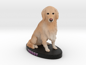 Custom Dog Figurine - Trissy in Full Color Sandstone