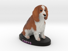 Custom Dog Figurine - Carys in Full Color Sandstone